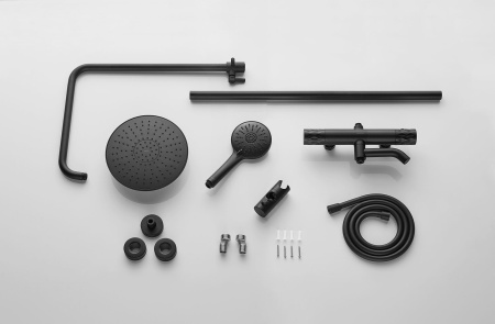 Душевая система с изливом Arrow AG3317SHMB черный